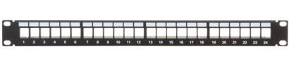 Rack 19 Patch panel KEYSTONE 24 portowy ekran