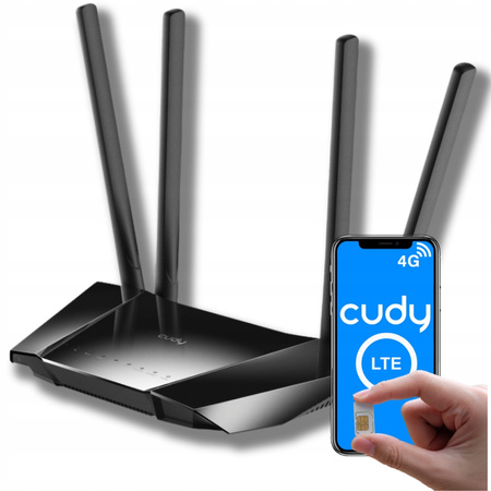 Router Cudy LT400 802.11n LTE 4G KARTA SIM (Wi-Fi 4)