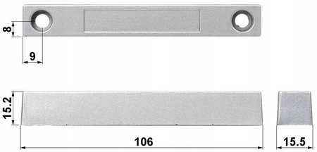 Kontaktron magnetyczny METAL (115x38x12mm DUŻY)