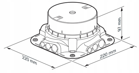 Puszka elektryczna podtynkowe Legrand 201 x 201 65-97mm