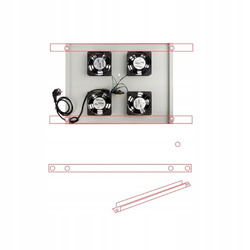 Uchwyt panelu wentylatora do szaf RACK 1000mm PB
