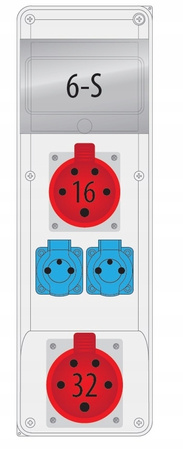 Rozdzielnica Pawbol R-BOX B.SLIM-6S-14 1x32A/5P 1x16A/5P 2x16A/250V 6mod