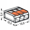 WAGO SZYBKOZŁĄCZKA DRUT/LINKA 3x4mm 221-413 50szt