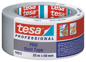 Taśma naprawcza DUCT TAPE szara TESA 25m x 50mm 74613-00003-15