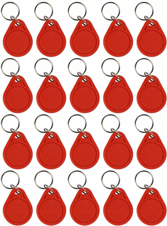 Brelok 125kHz S0103N-RD czerwony +NR 20sztuk