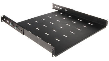 Rack 19 Półka 1U L450 REGULOWANA CZARNA