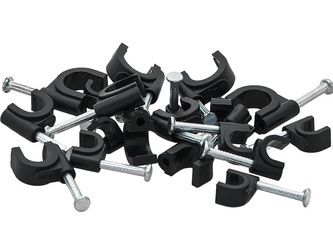 Uchwyt kabla 6mm czarny okrągły 100szt