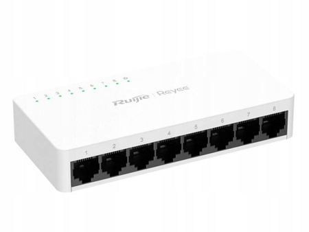 Switch sieciowy 8x RJ45 10/100/1000Mbps, niezarządzalny - Reyee by Ruijie