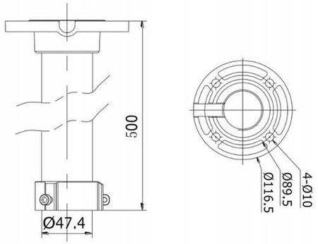 Uchwyt PTZ sufitowy HIKVISION DS-1662ZJ