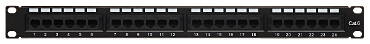 Rack 19 Patch panel 1U UTP Cat.6e 24 portów
