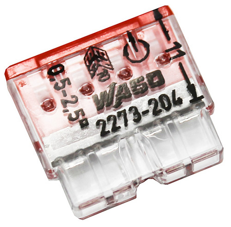 SZYBKOZŁĄCZKA WAGO NA DRUT 4x0,5-2,5mm² 100szt