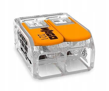 Szybkozłączka uniwersalna 2x0,2-4mm2 WAGO 221-412