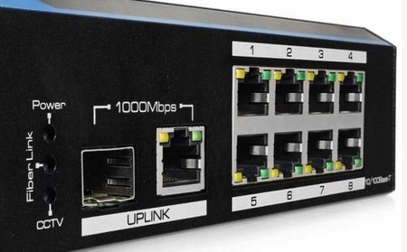 Switch 8+1 port UTEPO UTP7208E-POE-A1 INDUSTRIAL