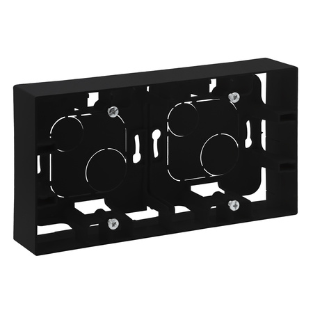 LEGRAND Niloe Step CZARNA Puszka natynkowa x2 863598