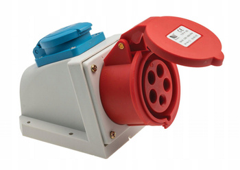 Gniazdo siłowe kombi 16A 5P 400V schuko 250V IP44 Pawbol B.1942-S