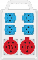 Rozdzielnica Pawbol R-BOX B.SLIM-6 2x16A/5P 4x16A/250V 6mod IP44 IK08