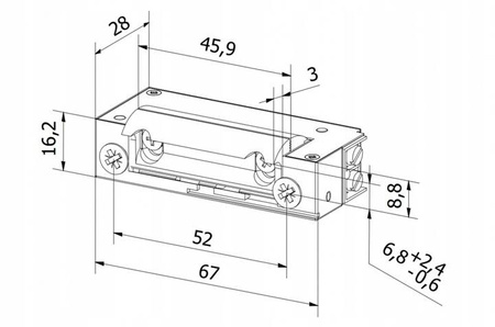 Elektrozamek XS12R HARTTE XS Rewersyjny NO