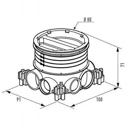 Puszka elektryczna podtynkowe Legrand 70 x 80 x 50 mm