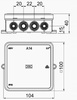 Puszka rozgałęźna 100x100x40 IP55 OBO 2000378 A14