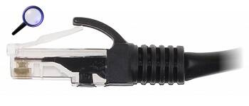 Patchcord UTP kat.5 3m CZARNY