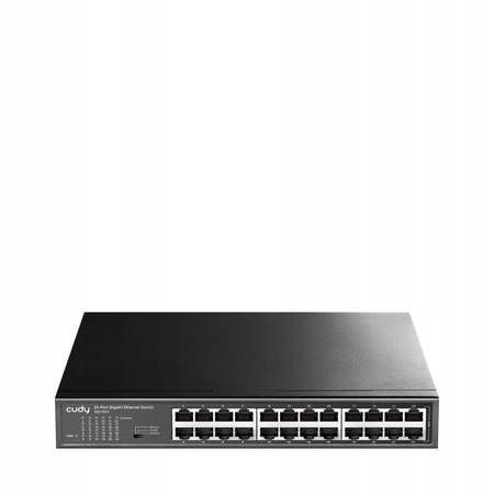 SWITCH 24-port CUDY GS1024 1Gbps 10/100/1000 metalowy do szafy RACK