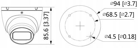 Kamera kopułkowa (dome) IP Dahua IPC-HDW1530T-0280B-S6 5 Mpx