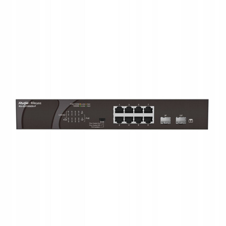 SWITCH NIEZARZĄDZALNY RUIJIE RG-ES110GDS-P, 10-PORTOWY, POE, 120 W