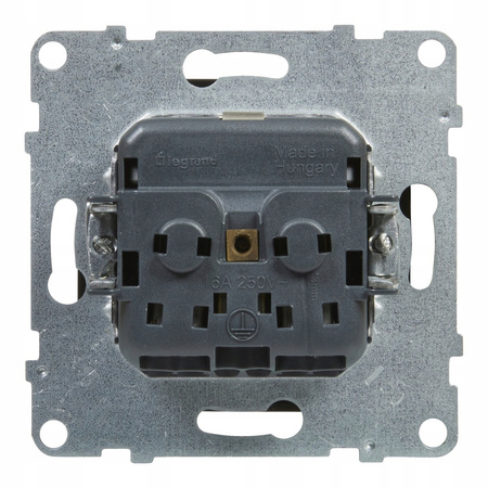 LEGRAND Suno CZARNE Gniazdo zasilające pojedyncze Schuko 721420