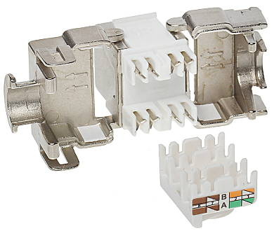 RJ45 Złącze Keystone ekranowany FX-RJ-45-6A-01