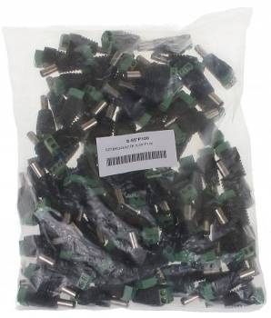 DC 100szt. Wtyk zasilania 5.5/2.1mm (mę)