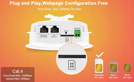Router Wi-Tek WI-LTE117-O LTE zewnętrzny IP65