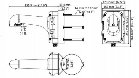 Uchwyt PTZ ścienny HIKVISION DS-1604ZJ-pole