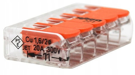 Szybkozłączka Wago 221-415 drut linka 5x4 mm 1szt