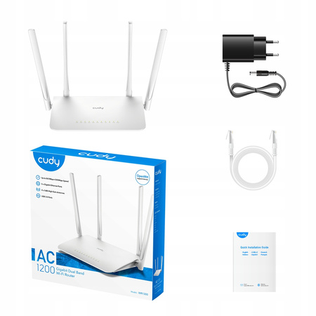 Router Wi-Fi 5, 2,4GHz/5GHz, Gigabit Mesh CUDY WR1300S 2.0
