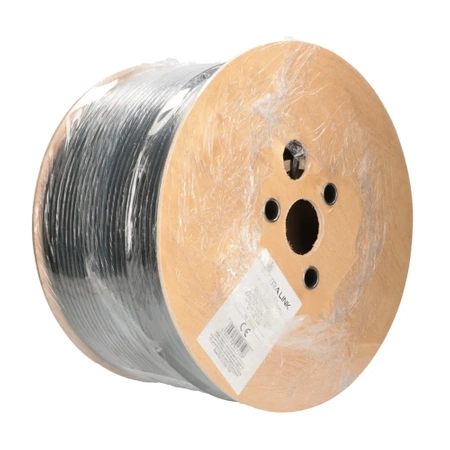 Kabel FTP kat 5e zew. ŻELOWANY EXTRALINK 1m