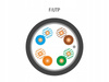 Kabel F/UTP kat 5e zew. PE ROHS ALANTEC 1m