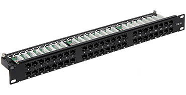 Rack 19 Patch panel 1U UTP Cat.5e 48 portów