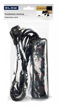Listwa zasil. 4x230V 1.5m 98-063 czarna