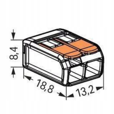 Szybkozłączki Wago 221-412 0,14-4 mm² / 2 50 szt.