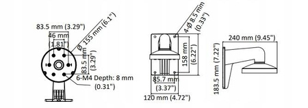 Uchwyt ścienny HIKVISION DS-1473ZJ-155