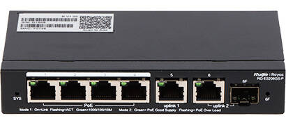 SWITCH POE 4-PORTOWY REYEE RG-ES206GS-P