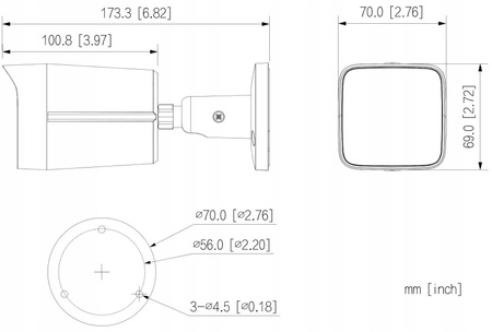 Kamera tubowa (bullet) IP Dahua IPC-HFW1639TC-A-IL-0280B-S6 6 Mpx