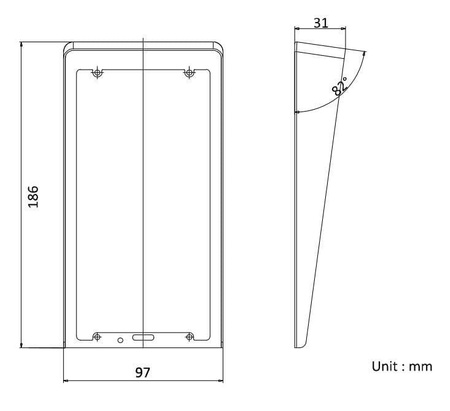 Daszek do stacji bram. DS-KABV8113-RS Flush