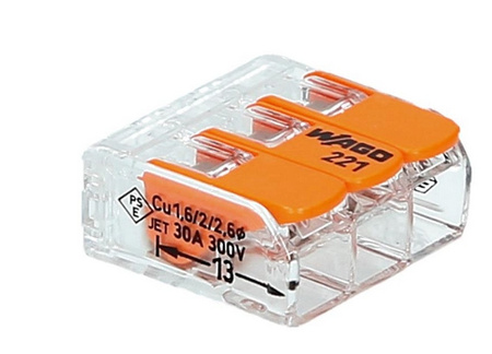 WAGO SZYBKOZŁĄCZKA 3x0,5-6mm2 221-613 30 szt.