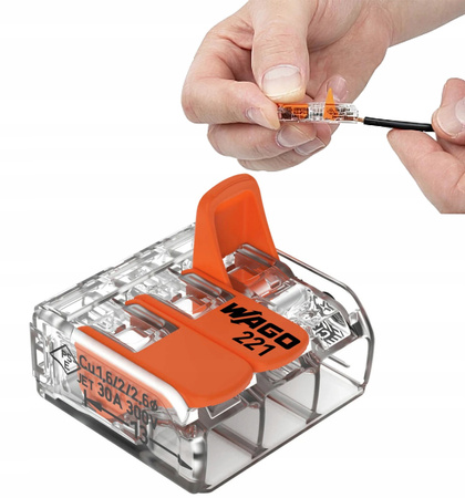 WAGO SZYBKOZŁĄCZKA 3x0,5-6mm2 221-613 30 szt.