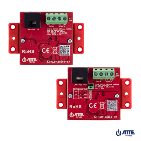 Zestaw do transmisji LAN 10Mbps + PoE po 2 żyłach ETH10-2WIRE-SET