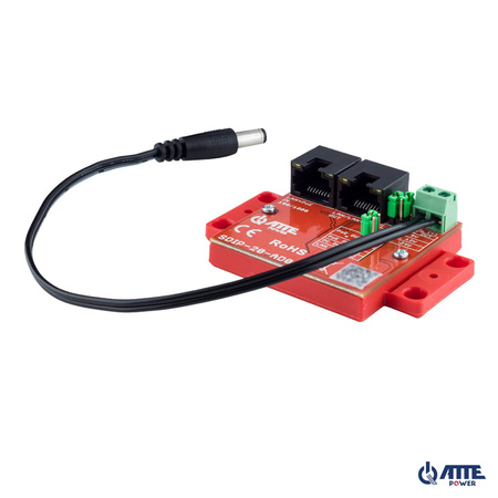 SDIP‑20‑AD0 Adapter PoE Gigabit obniżający napięcie do 5V/12V/24V, Pout 20W, 802.3af/at oraz PASSIVE