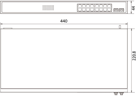 Switch PoE HIKVISION DS-3E0518P-E/M Gigabit