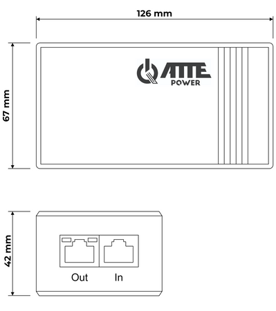 IPMP-70-550 Midspan PoE Passive 55V 70W 1 kanałowy 10/100/1000Mbps