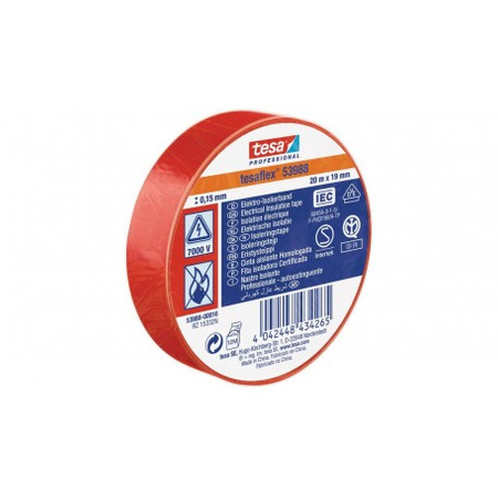 Taśma izolacyjna TESA 10m x 15mm CZERWONA 53988-00020-00